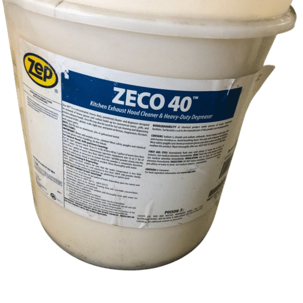 ZEP ZECO 40 Commercial Kitchen Hood Degreaser Cleaner Powder 50 lb Pail
